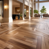 Frey and Son bold parquet flooring in a Florida new construction home